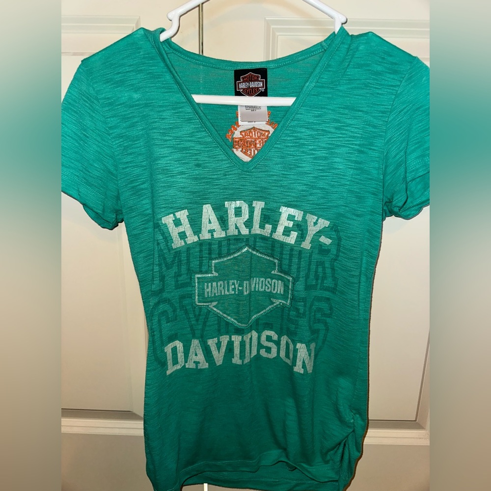 Harley Davidson Teal Shirt